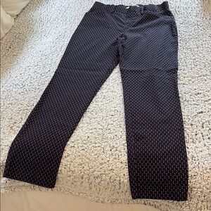 Cleo Navy and Red Pull-on Stretch Pants